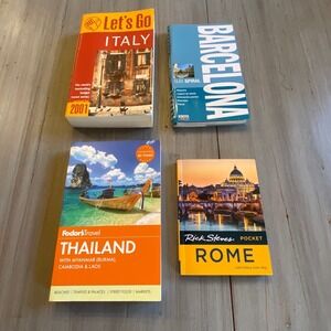 Lot of 4 Travel Guidebooks Italy Barcelona Thailand Rome